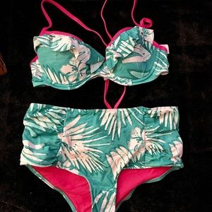 Hollister high wait bathing suit.